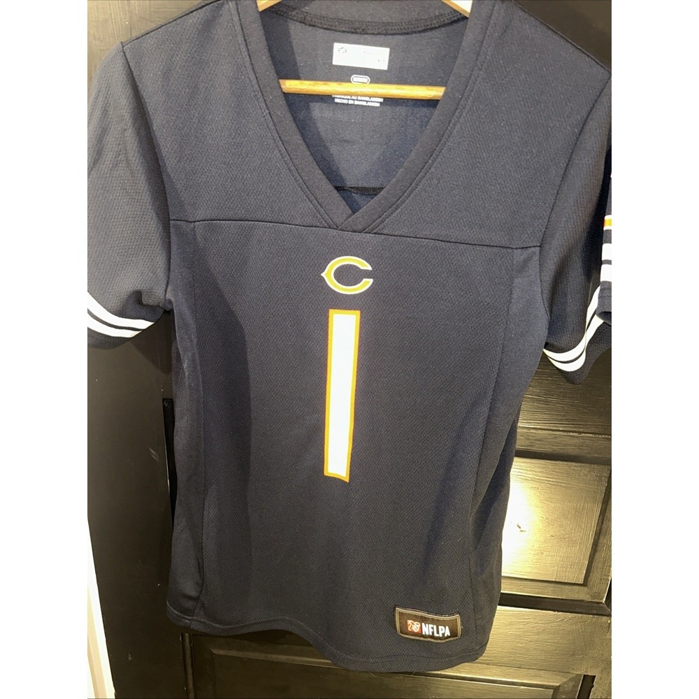 NFL Chicago Bears Justin Fields Women's Jersey Navy Blue Size M